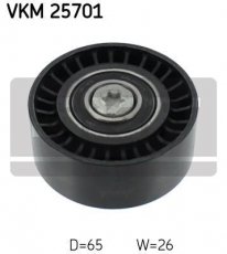 Купить VKM 25701 SKF Ролик приводного ремня Cruze 2.0 CDI, D-наружный: 65 мм, ширина 26 мм