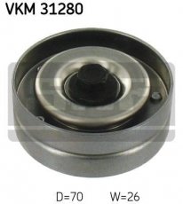 Купить VKM 31280 SKF Ролик приводного ремня Volkswagen, D-наружный: 70 мм, ширина 26 мм