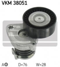 Купити VKM 38051 SKF Ролик приводного ременя, D-зовнішній: 76 мм, ширина 28 мм