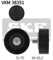 Купити VKM 38351 SKF Ролик приводного ременя, D-зовнішній: 70 мм, ширина 26,2 мм