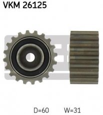 Купить VKM 26125 SKF Ролик приводного ремня Espace 1.9 dTi, D-наружный: 60 мм, ширина 31 мм