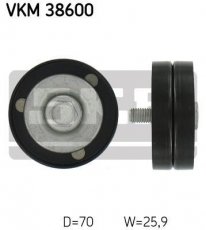 Купить VKM 38600 SKF Ролик приводного ремня Крайслер, D-наружный: 70 мм, ширина 26 мм