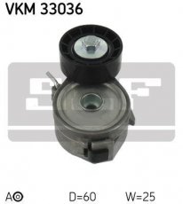 Купити VKM 33036 SKF Ролик приводного ременя Пежо 206 (1.1, 1.4, 1.6), D-зовнішній: 60 мм, ширина 25 мм