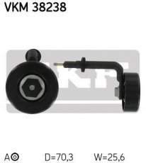 Купить VKM 38238 SKF Ролик приводного ремня, D-наружный: 70,3 мм, ширина 25,6 мм