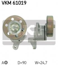 Купити VKM 61019 SKF Ролик приводного ременя, D-зовнішній: 90 мм, ширина 24,7 мм