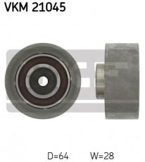 Купити VKM 21045 SKF Ролик приводного ременя Фольксваген ЛТ (2.4 D, 2.4 TD, 2.4 TD Syncro), D-зовнішній: 64 мм, ширина 28 мм