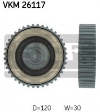 Купити VKM 26117 SKF Ролик приводного ременя, D-зовнішній: 120 мм, ширина 30 мм