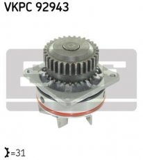 Купити VKPC 92943 SKF Помпа Тіана (2.3, 3.5)