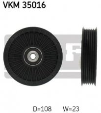 Купити VKM 35016 SKF Ролик приводного ременя, D-зовнішній: 108 мм, ширина 23 мм
