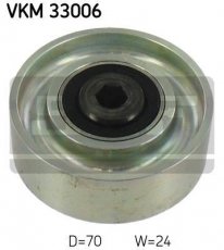 Ролик приводного ремня VKM 33006 SKF – D-наружный: 70 мм, ширина 24 мм фото 1