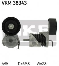 Купить VKM 38343 SKF Ролик приводного ремня БМВ Е87 (116 i, 118 i, 120 i), D-наружный: 70 мм, ширина 28 мм