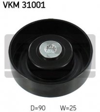 Купить VKM 31001 SKF Ролик приводного ремня Audi A4 (1.6, 1.8, 2.0), D-наружный: 90 мм, ширина 25 мм