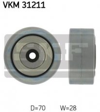 Ролик приводного ременя VKM 31211 SKF – D-зовнішній: 70 мм, ширина 28 мм фото 1