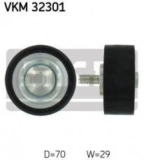Купить VKM 32301 SKF Ролик приводного ремня Daily (2.3, 3.0), D-наружный: 70 мм, ширина 29 мм