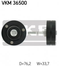 Купить VKM 36500 SKF Ролик приводного ремня Volvo S80 2.5 TDI, D-наружный: 76,2 мм, ширина 33,7 мм