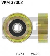 Купить VKM 37002 SKF Ролик приводного ремня, D-наружный: 70 мм, ширина 22 мм