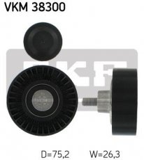 Купить VKM 38300 SKF Ролик приводного ремня BMW X3 (2.5 i, 3.0 i xDrive), D-наружный: 75,2 мм, ширина 26,3 мм