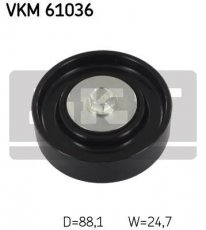 Купити VKM 61036 SKF Ролик приводного ременя, D-зовнішній: 88,1 мм, ширина 24,7 мм