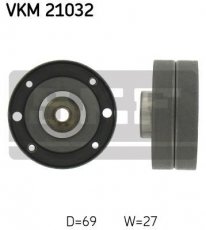 Купить VKM 21032 SKF Ролик приводного ремня, D-наружный: 69 мм, ширина 27 мм