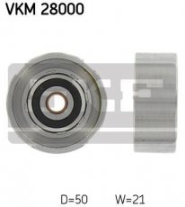 Купить VKM 28000 SKF Ролик приводного ремня БМВ Е34 518 i, D-наружный: 50 мм, ширина 21 мм