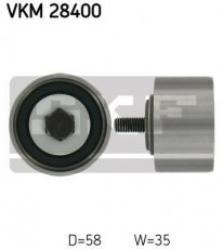 Купити VKM 28400 SKF Ролик приводного ременя ПТ Крузер (2.4, 2.4 GT, GT 2.4), D-зовнішній: 58 мм, ширина 35 мм