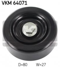 Купить VKM 64071 SKF Ролик приводного ремня Kia, D-наружный: 80 мм, ширина 27 мм
