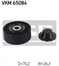 Купить VKM 65084 SKF Ролик приводного ремня Hyundai, D-наружный: 70 мм, ширина 27 мм