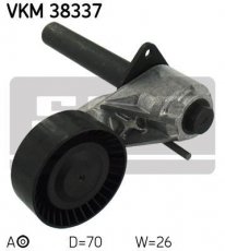 Купити VKM 38337 SKF Ролик приводного ременя БМВ Х6 3.0, D-зовнішній: 70 мм, ширина 26 мм