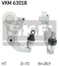 Купити VKM 63018 SKF Ролик приводного ременя Civic (1.6, 1.8), D-зовнішній: 70 мм, ширина 28,9 мм
