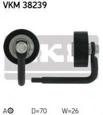 Купити VKM 38239 SKF Ролик приводного ременя, D-зовнішній: 70 мм, ширина 26 мм