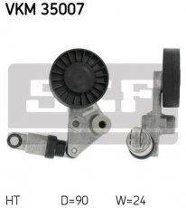 Купити VKM 35007 SKF Ролик приводного ременя Вектра (2.0, 2.2), D-зовнішній: 90 мм, ширина 24 мм