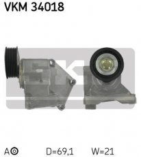 Купити VKM 34018 SKF Ролик приводного ременя, D-зовнішній: 70 мм, ширина 21 мм