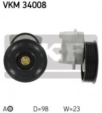 Ролик приводного ремня VKM 34008 SKF – D-наружный: 98 мм, ширина 23 мм фото 1