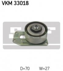 Купить VKM 33018 SKF Ролик приводного ремня Пежо 206 (1.1, 1.4, 1.6), D-наружный: 70 мм, ширина 27 мм