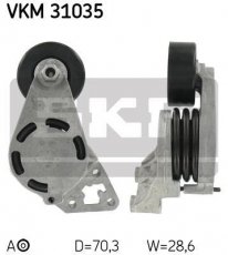 Купить VKM 31035 SKF Ролик приводного ремня Поло 1.4 TDI, D-наружный: 70,3 мм, ширина 28,6 мм