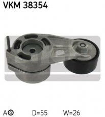 Купить VKM 38354 SKF Ролик приводного ремня BMW F30 316 i, D-наружный: 55 мм, ширина 26 мм