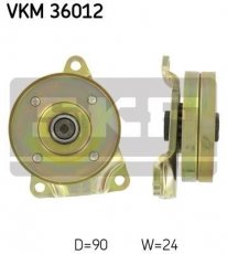 Купити VKM 36012 SKF Ролик приводного ременя, D-зовнішній: 90 мм, ширина 24 мм