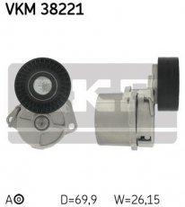 Купить VKM 38221 SKF Ролик приводного ремня БМВ Е39 540 i, D-наружный: 70 мм, ширина 26 мм