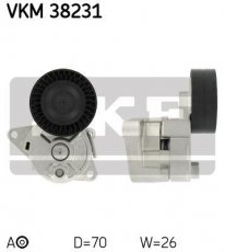 Ролик приводного ременя VKM 38231 SKF – D-зовнішній: 70 мм, ширина 26 мм фото 1