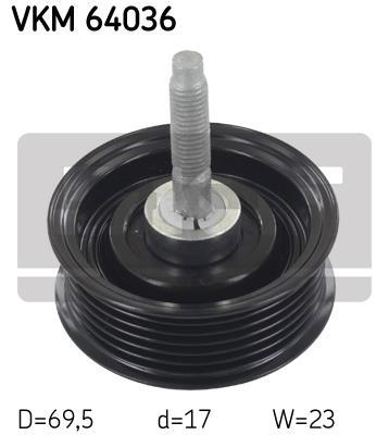 Купить VKM 64036 SKF Ролик приводного ремня Мазда 6 (1.8, 2.0, 2.3)