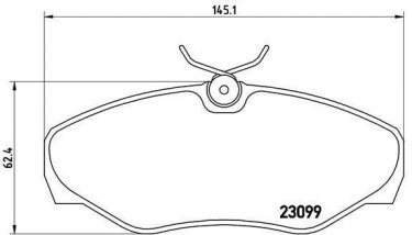 Купити P 56 061 Brembo Гальмівні колодки передні Трафік 2 (1.9, 2.0, 2.5) без датчика зносу