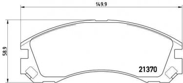 Купить P 61 089 Brembo Тормозные колодки передние Outlander (1, 2, 3) (2.0, 2.2, 2.3, 2.4, 3.0) с звуковым предупреждением износа
