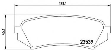 Купити P 83 049 Brembo Гальмівні колодки задні Ленд Крузер (90, 100) (4.2, 4.7) без датчика зносу