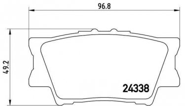 Купить P 83 089 Brembo Тормозные колодки задние Рав 4 (2.0, 2.2, 2.4, 2.5, 3.5) без датчика износа