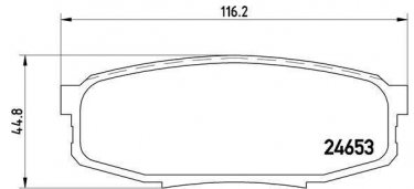 Купить P 83 098 Brembo Тормозные колодки задние Land Cruiser 200 (4.0, 4.5, 4.6, 4.7, 5.7) без датчика износа