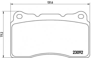 Купить P 54 040 Brembo Тормозные колодки передние Меган 3 (2.0 R.S., 2.0 TCe) без датчика износа