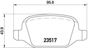 Купить P 23 065 Brembo Тормозные колодки задние Линеа (1.4, 1.6, 1.9) без датчика износа