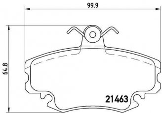 Купить P 68 008 Brembo Тормозные колодки передние Меган 1 (1.4, 1.6, 1.9, 2.0) с датчиком износа