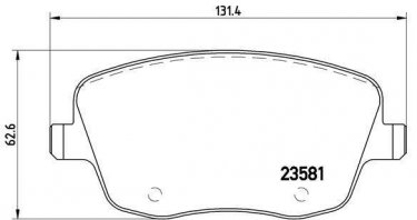 Купить P 85 057 Brembo Тормозные колодки передние Ibiza (1.4, 1.6, 1.8, 1.9, 2.0) без датчика износа