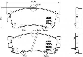 Купити P 49 023 Brembo Гальмівні колодки  Mazda с звуковым предупреждением износа